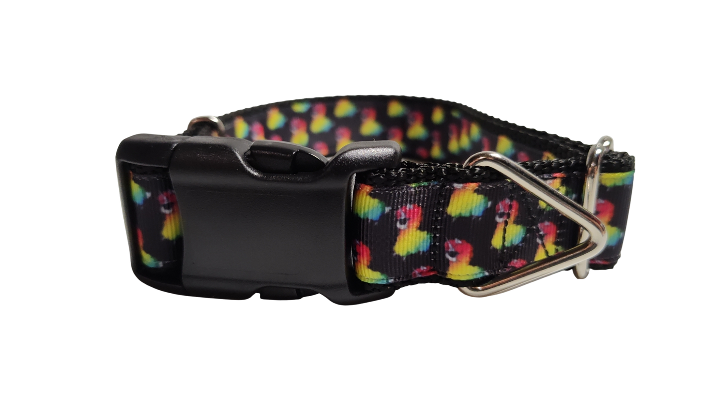 Rainbow Llamacorn Nylon Dog Collar
