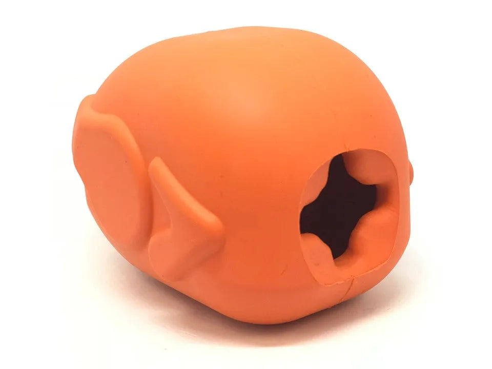 Large Roasted Turkey Dog Chew Toy & Treat Dispenser by SodaPup, USA made, perfect for dogs, features a vibrant turkey design.