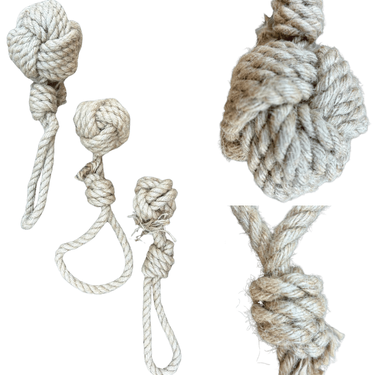 hemp rope dog tug toy - Purrfect Pet Kingdom