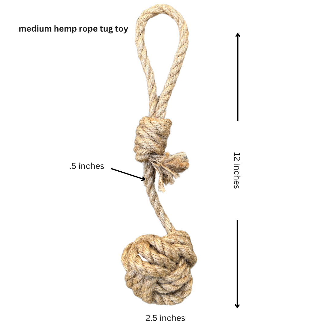 hemp rope dog tug toy - Purrfect Pet Kingdom
