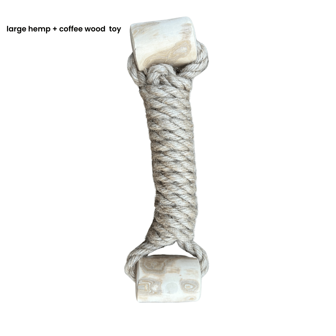 Hemp Coffee Wood Toy Natural Interactive Play Eco-Friendly 🌿👑