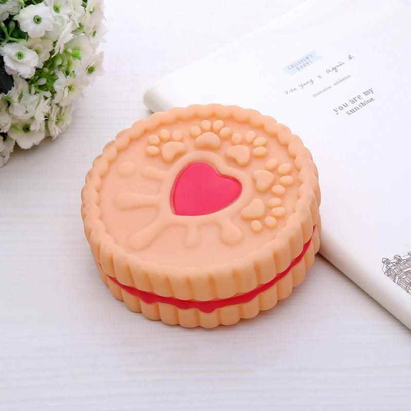 Royal Chompers interactive pet toy biscuit design with paw prints and heart detail by Purrfect Pet Kingdom