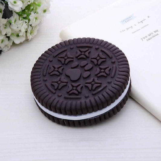 Royal Chompers interactive pet toy shaped like a chocolate sandwich cookie by Purrfect Pet Kingdom