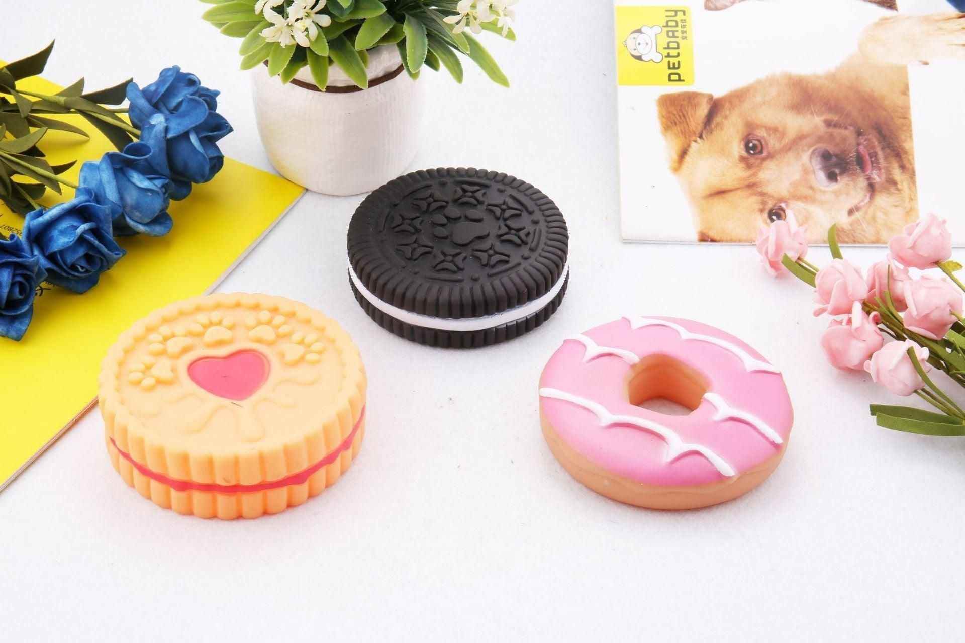 Royal chompers interactive pet toy set with cookie and donut designs by Purrfect Pet Kingdom for playful pets