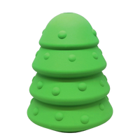 Christmas Tree eDispenser Durable Rubber Chew Toy & Treat Dispenser