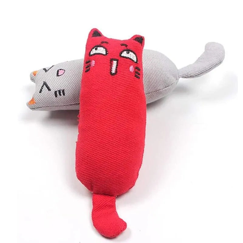 Cute Stevvex Rustle Sound Catnip Toy in pink, perfect for teething and interactive play for cats, plush and soft for pets.