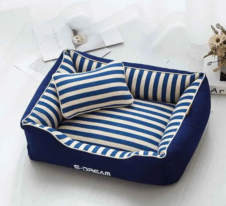 Purrfect Pet Kingdom Luxury Washable Pet Bed L Blue Purrfect Pet Kingdom