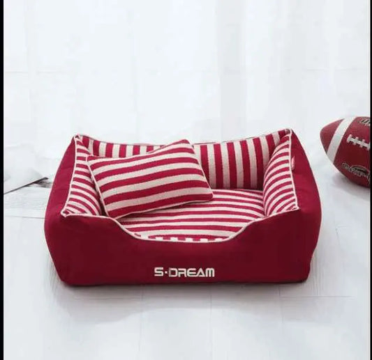 Purrfect Pet Kingdom Luxury Washable Pet Bed L Red Purrfect Pet Kingdom