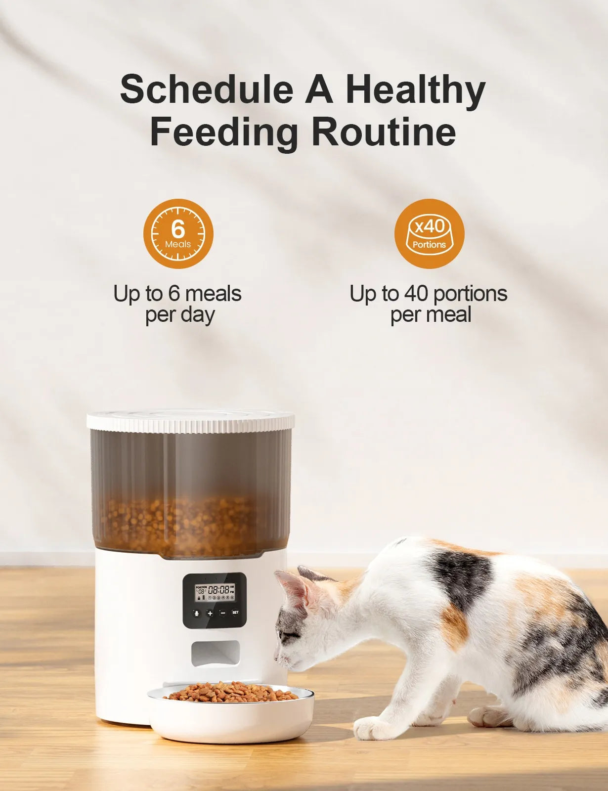 Royal Smart Automatic Pet Feeder Programmable Voice 👑