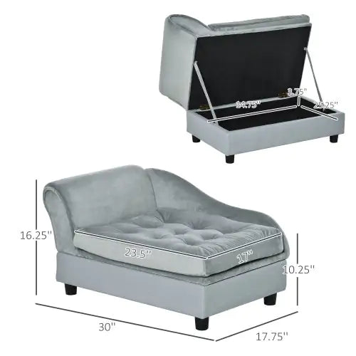 Luxury Small Dog Bed Hidden Storage Compartment 🛏️