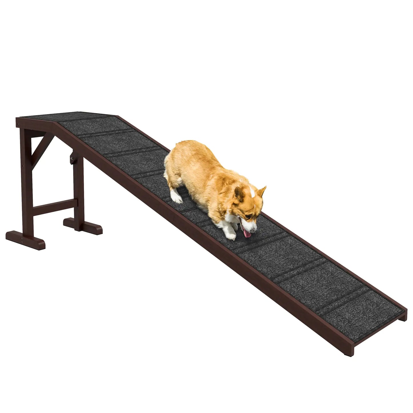 Safe pet stairs for small dogs, featuring a sturdy ramp with textured surface for easy access