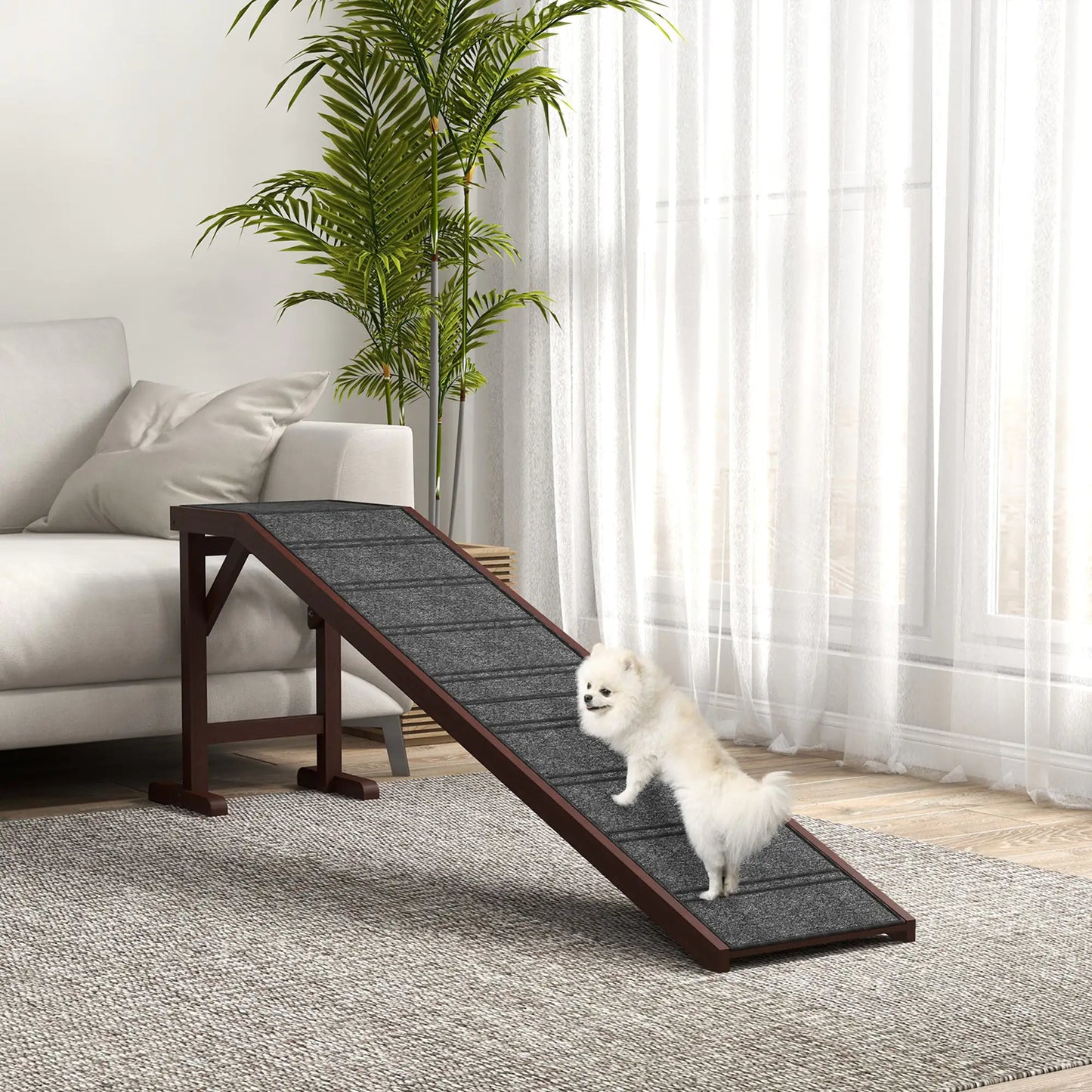 Purrfect Pet Kingdom safe pet stairs for small dogs with sturdy wooden frame and non-slip surface