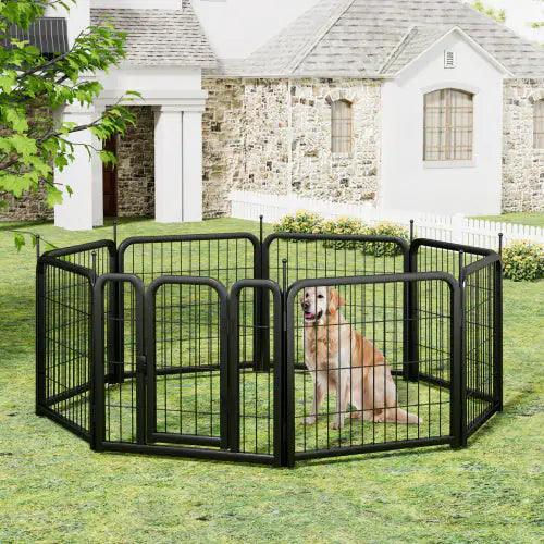 MANDOTOS safe playpen for puppies and kittens featuring a spacious design for outdoor use