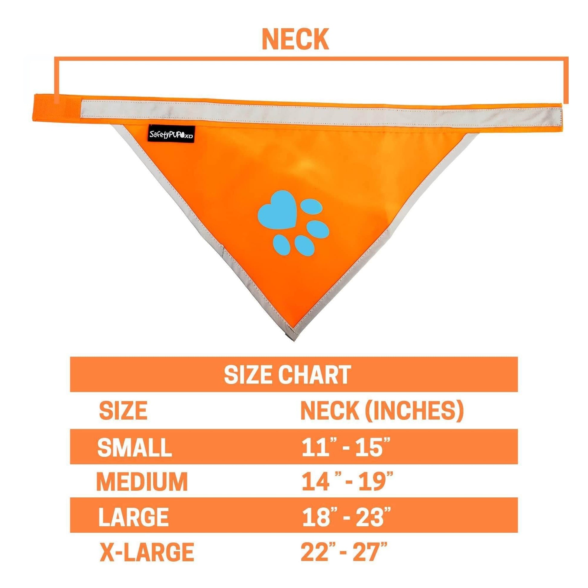 Purrfect Pet Kingdom Dog Bandana Reflective Orange Purrfect Pet Kingdom