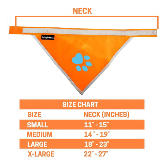 Purrfect Pet Kingdom Dog Bandana Reflective Orange Purrfect Pet Kingdom