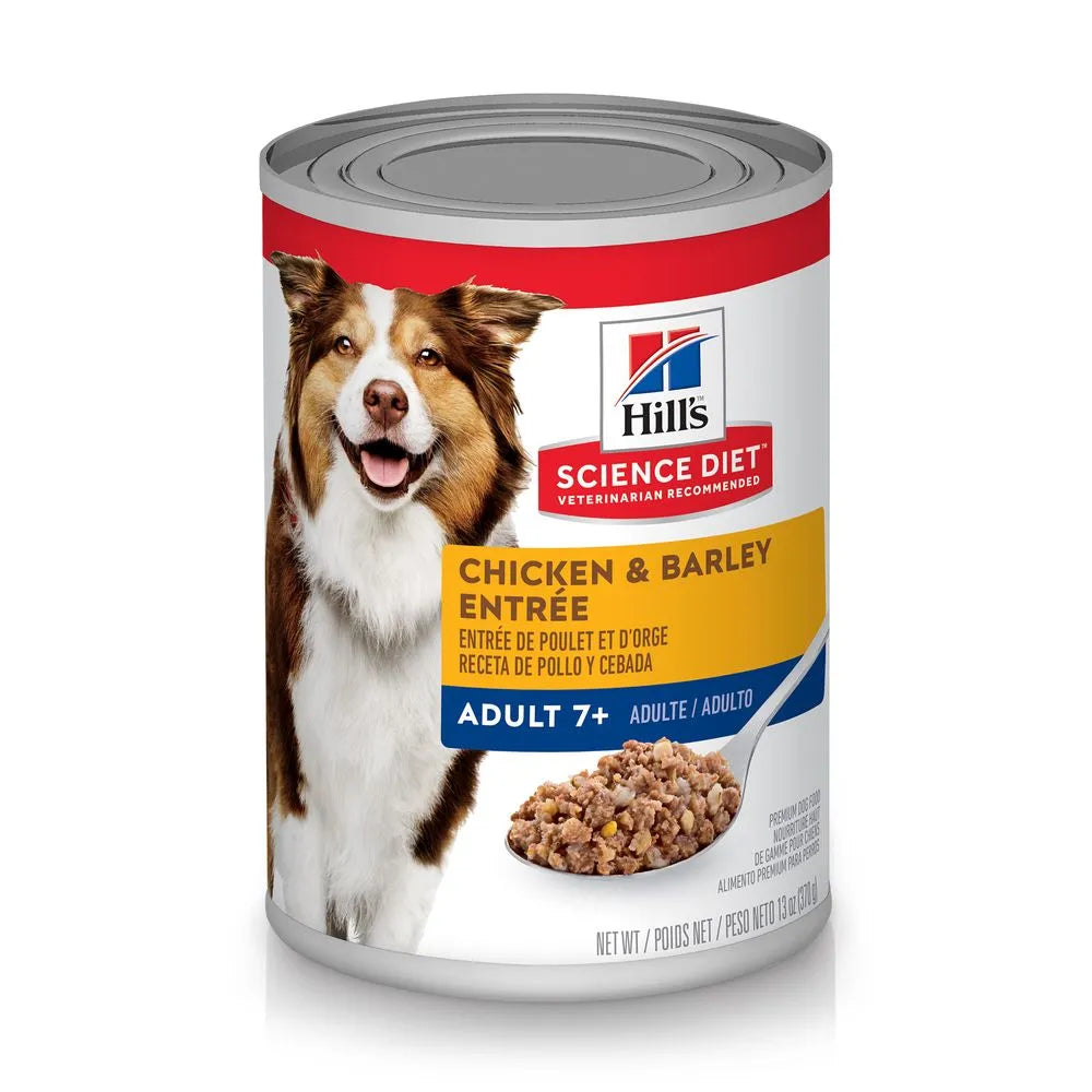 Science Diet Adult Chicken & Barley Entrée by Purrfect Pet Kingdom, 13oz size, dog food in a vibrant packaging.