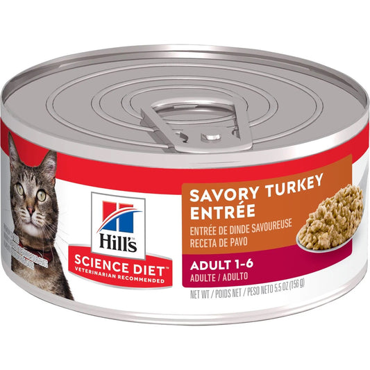 Science Diet Adult Savory Turkey Entrée (5.5oz) - Science Diet Wet Cat Food - The Family Pet