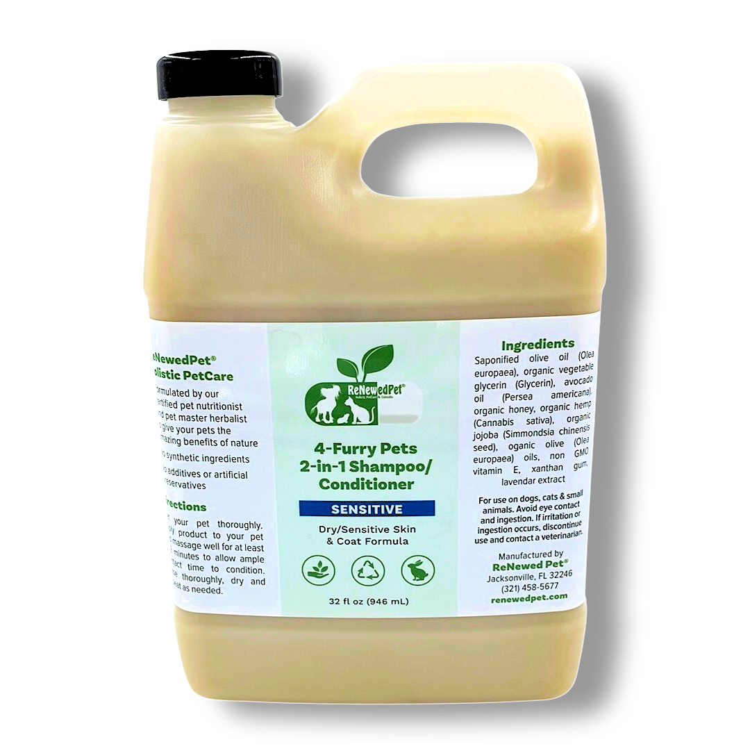 4 - FURRY PETS 2 - IN - 1 *SENSITIVE SHAMPOO + CONDITIONER - 4 Furry Friends - ReNewedPet