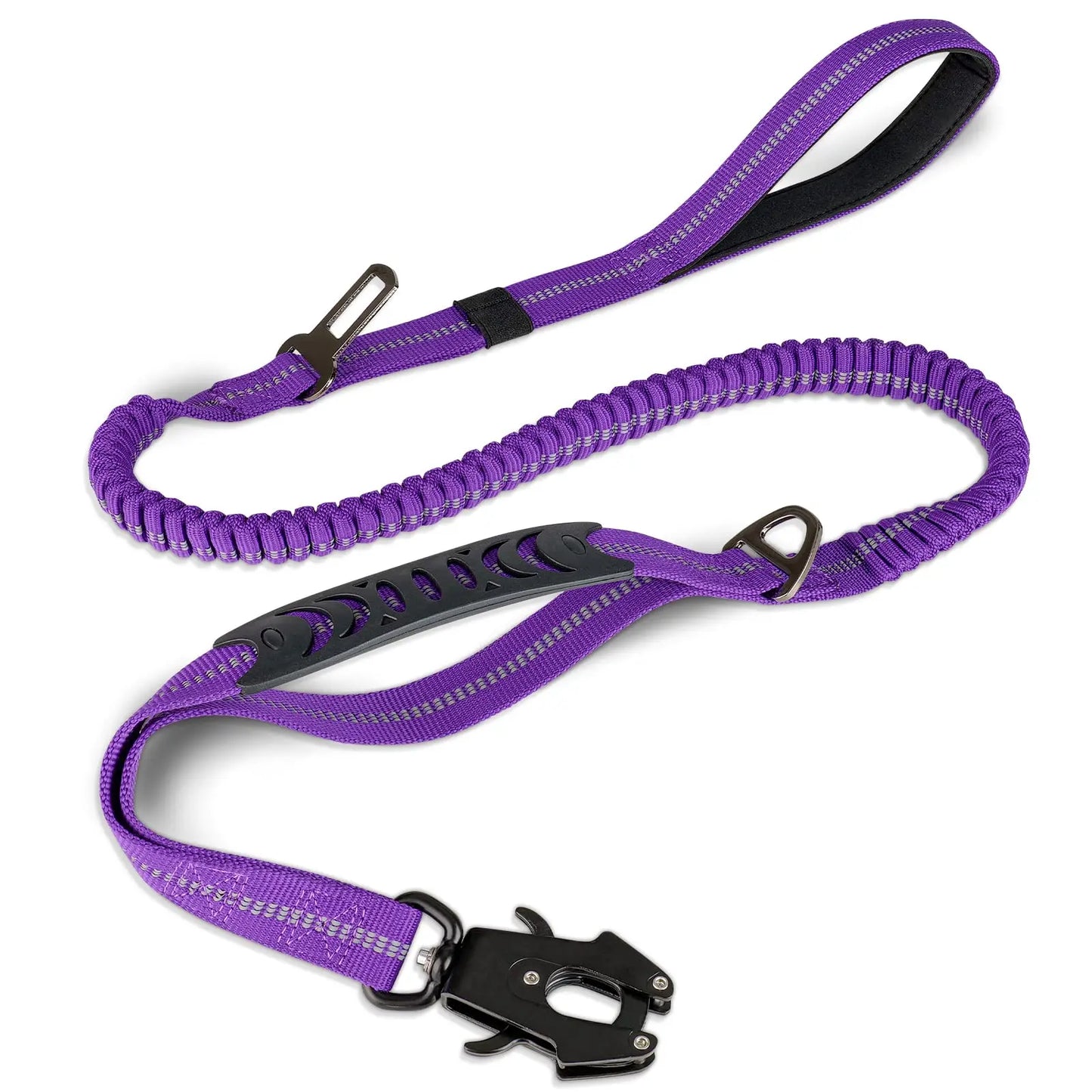 Tail Chasers Heavy Duty Dog Leash for Large Dogs in Purple with Stretchable Design