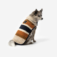Shinola Brand Stripe Berber Dog Coat Oatmeal