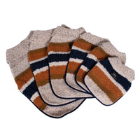 Shinola Brand Stripe Berber Dog Coat Oatmeal