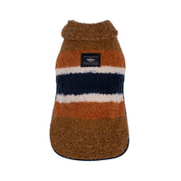 Shinola Brand Stripe Berber Dog Coat Rust