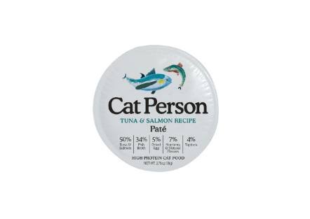 Cat Person Cat Pate Tuna & Salmon 2.75oz - Wet Cat Food Topper - The Family Pet