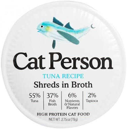 Cat Person Cat Shredded Tuna In Broth 2.75oz - Cat Person Cat Food - The Family Pet