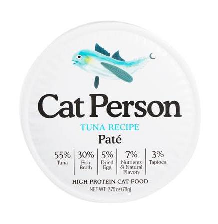 Cat Person Cat Pate Tuna 2.75oz - Wet Cat Food Topper - The Family Pet