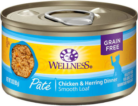 Wellness Complete Health Adult Chicken and Herring Pate Wet Cat Food (3oz)