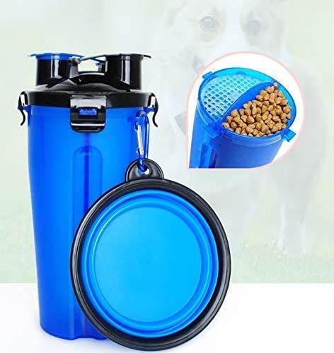 Purrfect Pet Kingdom Silicone Dog Bowl for Walks blue Purrfect Pet Kingdom