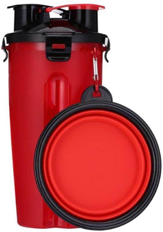 Purrfect Pet Kingdom Silicone Dog Bowl for Walks red Purrfect Pet Kingdom