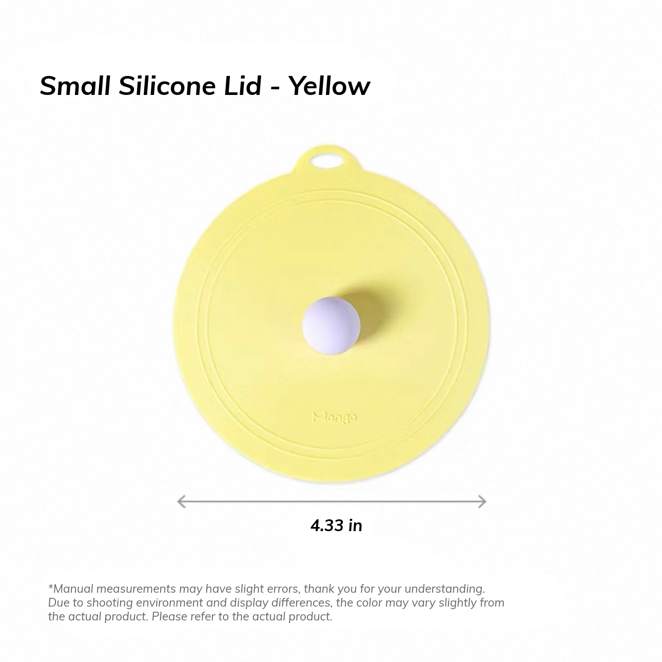 Yellow MangoPets small silicone pet can cover for keeping pet food fresh and sealed