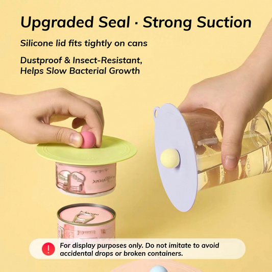 MangoPets silicone pet can cover with upgraded seal for strong suction and dust resistance