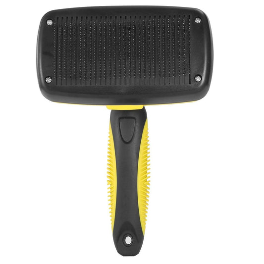 Purrfect Pet Kingdom Slicker Brush for Shedding Dogs and Cats Yellow Purrfect Pet Kingdom