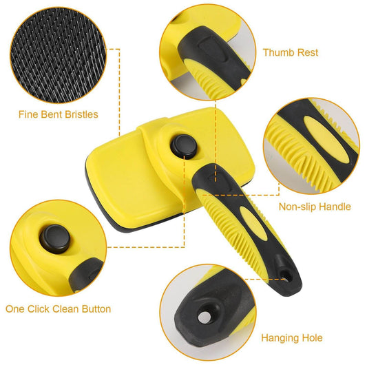 Purrfect Pet Kingdom Slicker Brush for Shedding Dogs and Cats Purrfect Pet Kingdom