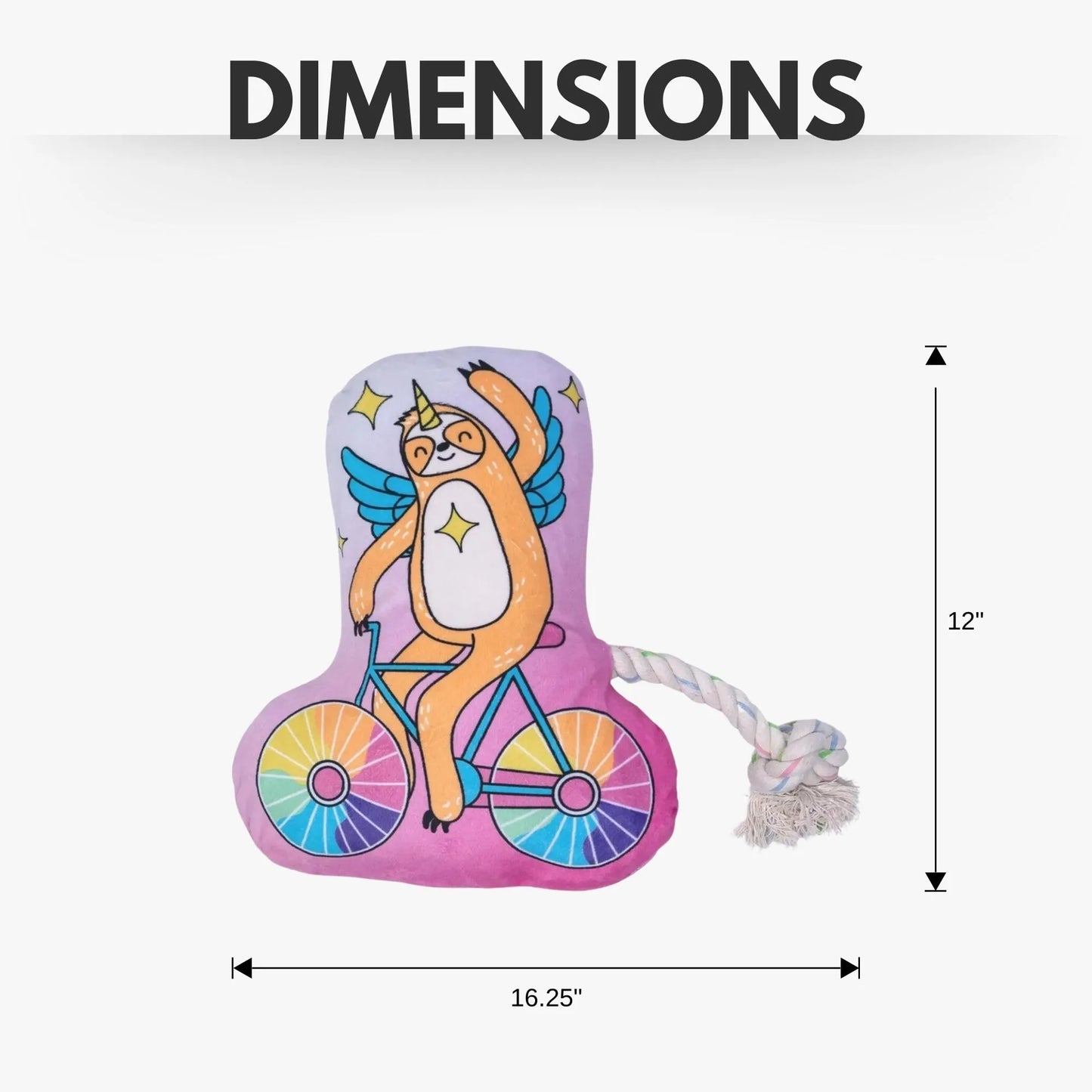 Slow Biker Plush Dog Toy by American Pet Supplies, featuring a squeaker and crinkle paper, perfect for playful dogs, $14.99.