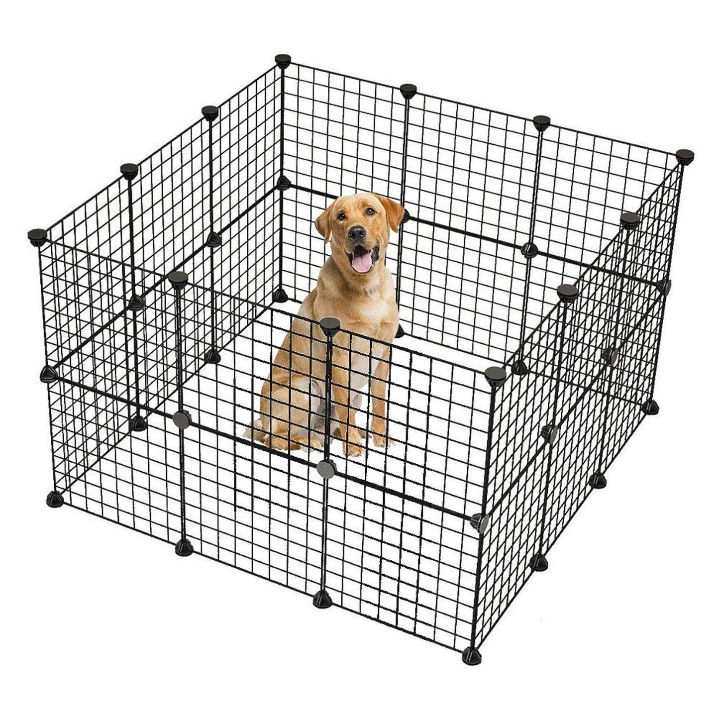 Purrfect Pet Kingdom Small Animal Playpen Portable Fence black Purrfect Pet Kingdom