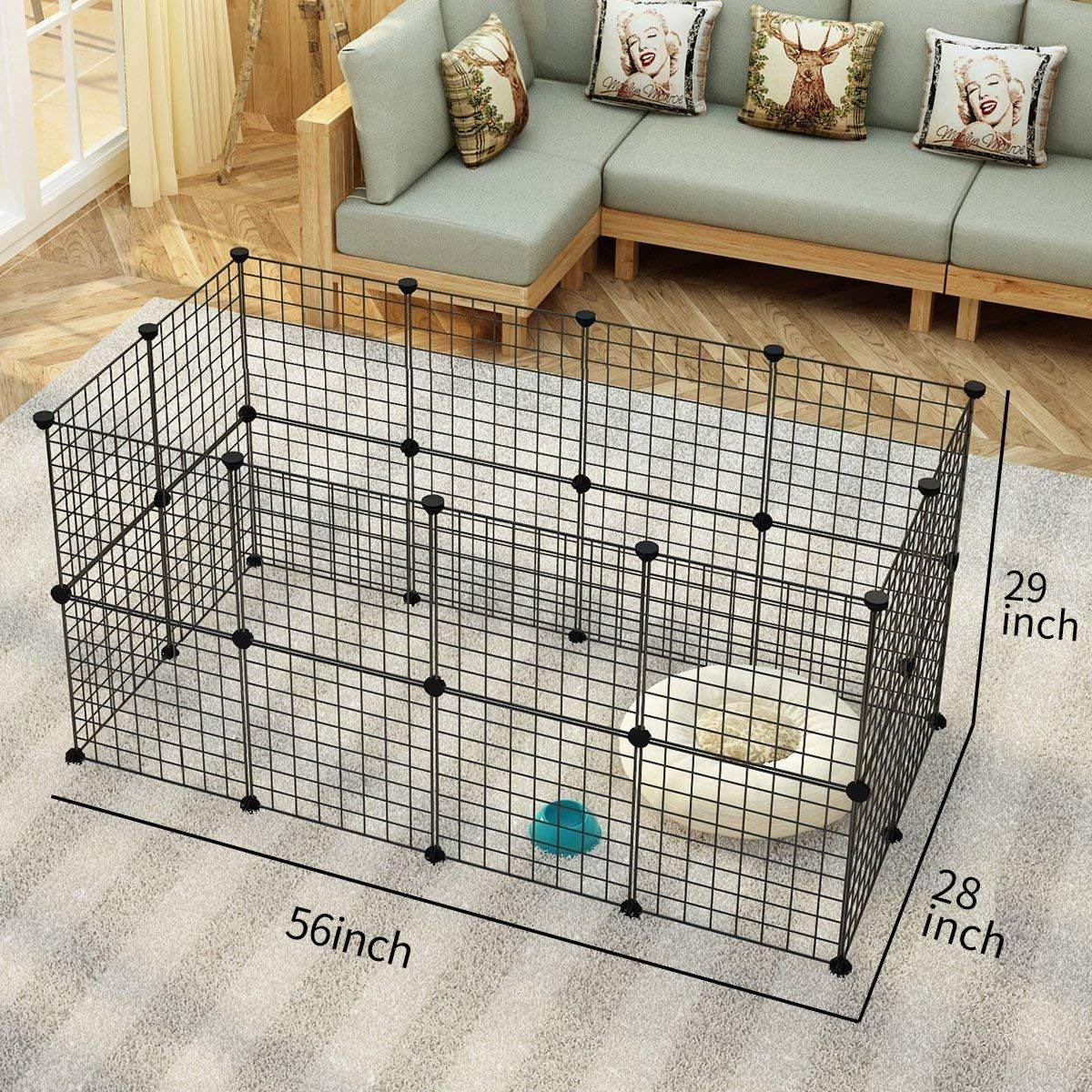 Purrfect Pet Kingdom Small Animal Playpen Portable Fence Purrfect Pet Kingdom