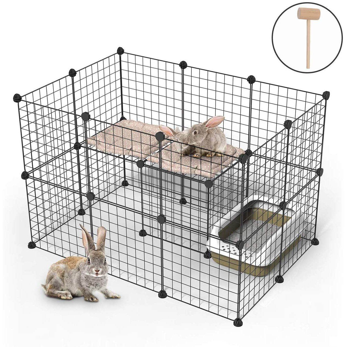 Purrfect Pet Kingdom Small Animal Playpen Portable Fence Purrfect Pet Kingdom