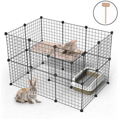 Purrfect Pet Kingdom Small Animal Playpen Portable Fence Purrfect Pet Kingdom