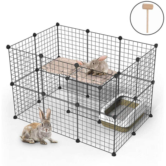 Purrfect Pet Kingdom Small Animal Playpen Portable Fence Purrfect Pet Kingdom