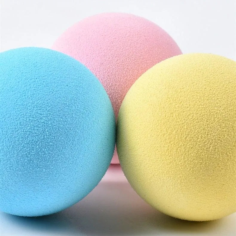 Smart Cat Toys Ball by Stevvex in blue, interactive chirping ball for cat training and exercise, perfect for playful pets.