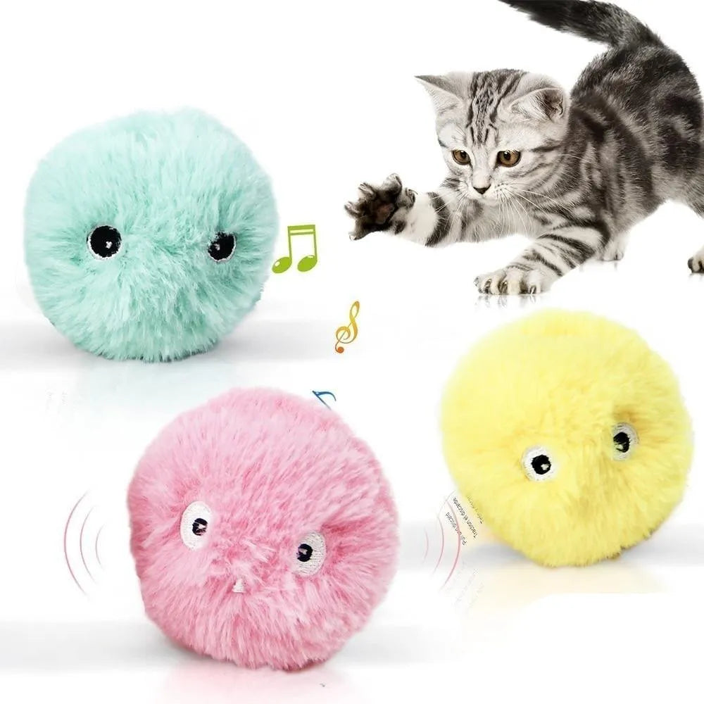 Interactive Smart Cat Toys by Stevvex, plush catnip ball, colorful, perfect for pet exercise, available in 1 ($24.00) and ...