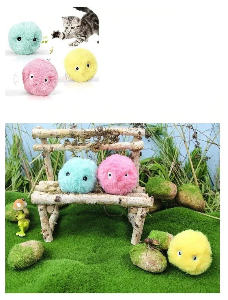 Stevvex Smart Cat Toys Interactive Ball in vibrant color, perfect for cat training and exercise, available in three sizes.