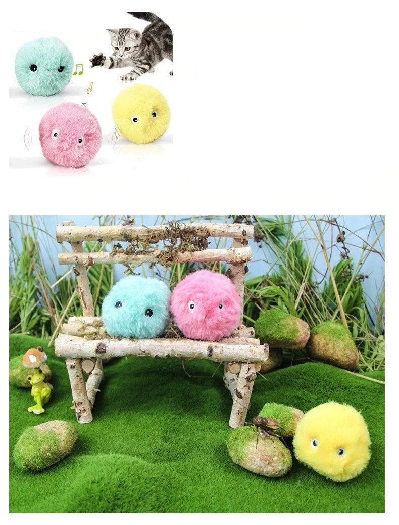 Smart Cat Toys Interactive Ball with Catnip Cat Training Squeaky