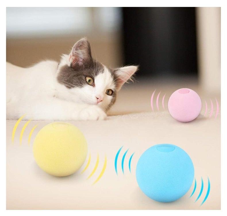 Smart Cat Toys Interactive Ball with Catnip Cat Training Squeaky