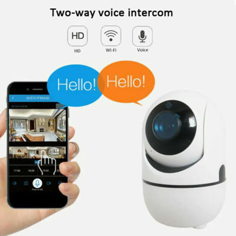Smart indoor camera with two-way audio for home surveillance and communication