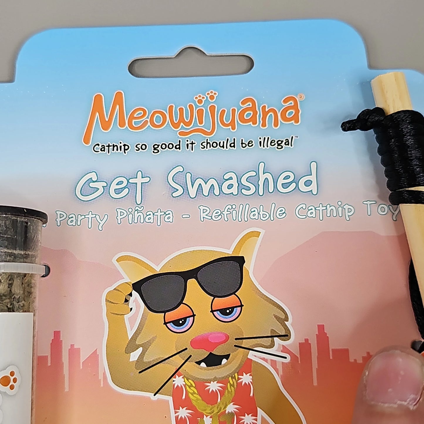 SMARTER PAW Meowijuana Organic Catnip Toy Get Smashed Llama Party Pinata by PayWut, colorful and fun cat toy for playful p...