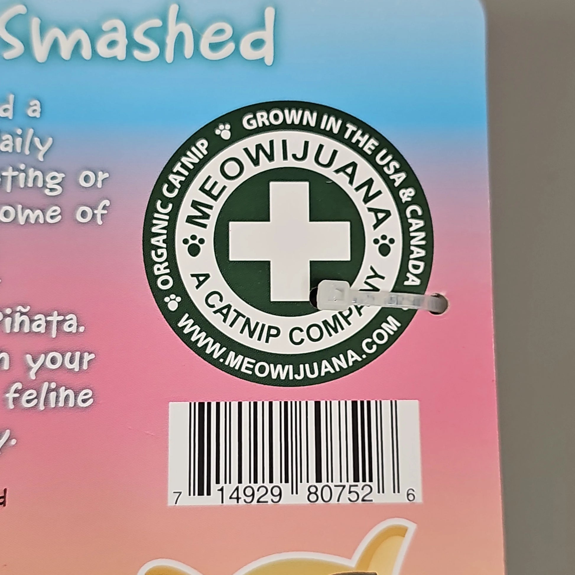 SMARER PAW Meowijuana Organic Catnip Toy Get Smashed Llama Party Pinata by PayWut, colorful, fun cat toy for playful cats.